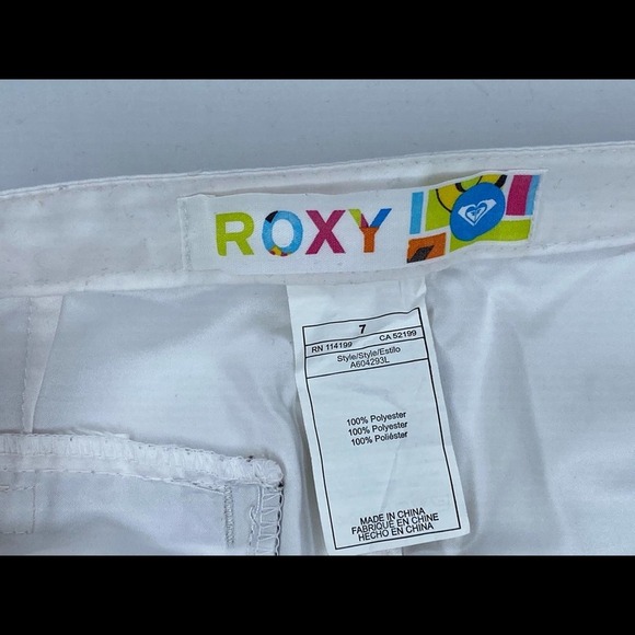 Juniors White Roxy Boards Shorts Size 7 - Picture 4 of 4
